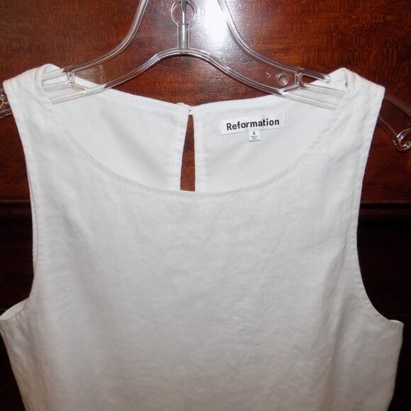 Reformation Jessi White Linen Mini Dress - Picture 3 of 10